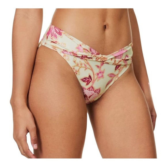 Seafolly Silk Road Twist Band Hipster Bikini Bottom in Parfait Pink NWT - Picture 1 of 6